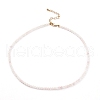 Natural Rose Quartz Beaded Necklaces NJEW-JN03315-02-1