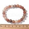 Natural Plum Blossom Jasper Beads Stretch Bracelets X-BJEW-F380-01-B08-7