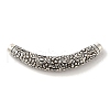 Tibetan Style Alloy Carved Flower Tube Beads TIBEB-L007-10AS-1