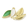 Rack Plating Alloy Enamel Pendants FIND-M033-32G-2