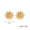 Stainless Steel Sunflower Stud Earrings OC1257-4