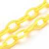 ABS Plastic Cable Chain Necklaces NJEW-JN03481-4
