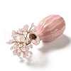 Mother's Day Natural Rose Quartz Chips Tree Decorations DJEW-P017-A01-3