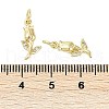 Rack Plating Brass Micro Pave Cubic Zirconia Pendants KK-H509-25G-02-3