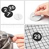Custom Flat Round with Number ABS Plastic Brooches Set JEWB-WH0025-01-4