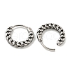 316 Surgical Stainless Steel Hoop Earrings for Women and Men EJEW-D096-15H-AS-2