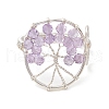 Natural Gemstone Beads with Solid Round Brass Beads and Eco-Friendly Copper Wire Rings RJEW-TA00183-3