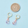 Glass Seed Beads Leverback Earrings EJEW-MZ00398-02-3