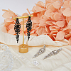 FIBLOOM 2 Pairs 2 Colors Rhineston Flower Dangle Stud Earrings EJEW-FI0002-43-3