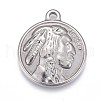 Non-Tarnish 304 Stainless Steel Pendants STAS-F249-16P-1