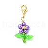 Glass Pearl & Acrylic Pendants Decoration HJEW-JM02978-4