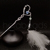 Alloy Feather Hair Sticks PW-WG65369-03-1