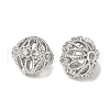 Brass Micro Pave Cubic Zirconia Beads KK-A254-19P-1