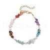 Chakra Natural Rose Quartz & Amethyst & Apatite & Aquamarine & Green Aventurine & Tiger Eye & Carnelian Chip Beaded Bracelets for Women BJEW-JB11740-01-2