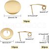 Unicraftale 304 Stainless Steel Stud Earring Findings STAS-UN0021-91G-4