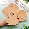 Square Kraft Paper Jewelry Storage Boxes CON-TAC0001-04A-5