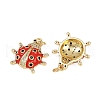 Brass Micro Pave Cubic Zirconia Pendants KK-C095-08A-G-2