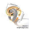 Elegant Double Circle Ring with Sparkling Zirconia RN9488-2-1