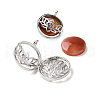 Natural Carnelian Locket Pendants G-G982-01P-18-3