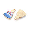 Winter Theme Printed Alloy Pendants PALLOY-H127-03G-02-3