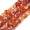 Natural Fire Crackle Agate Beads Strands G-H078-C49-6mm-04-2