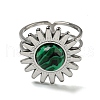 Sun 304 Stainless Steel Open Cuff Rings STAS-Z060-08P-02-2