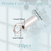 GOMAKERER 30Pcs 925 Sterling Silver Cord Ends FIND-GO0002-61-2