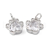 Rack Plating Brass Micro Pave Cubic Zirconia Charms KK-C021-07P-3