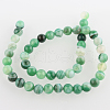 Natural Striped Agate/Banded Agate Round Bead Strands G-E233-09-2