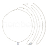 Fingerinspire 1Pc Clear Cubic Zirconia Teardrop Backdrop Necklace Body Chain NJEW-FG0001-02S-1
