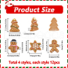 SUNNYCLUE 48Pcs 4 Styles Christmas Plastic Cabochons FIND-SC0011-29-2
