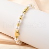 ABS Imitation Pearl Beads Braided Bead Bracelets for Women BJEW-D317-09B-G-2