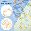 BENECREAT 30Pcs 201 Stainless Steel Linking Rings STAS-BC0003-57-4