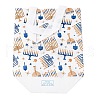 Hanukkah Theme Non-Woven Reusable Folding Gift Bags with Handle ABAG-NH0001-01F-2