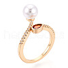 Brass Micro Pave Cubic Zirconia Ring Settings KK-T076-08G-7