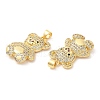 Brass Micro Pave Cubic Zirconia Pendants KK-M249-26G-2