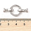 Rack Plating Brass Micro Pave Clear Cubic Zirconia Fold Over Clasps KK-S384-08P-3