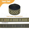 7M Ethnic Style Polyester Flower Jacquard Ribbons SRIB-WH0011-186A-2
