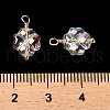 Glass Charms KK-M266-08G-4