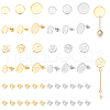 CHGCRAFT 24Pcs 12 Style 304 & 201 Stainless Steel Stud Earring Findings STAS-CA0001-87-1
