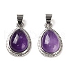 Natural Amethyst Pendants G-M405-05P-01-1