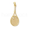 Brass Micro Pave Cubic Zirconia Pendants KK-S391-07G-01-1