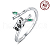 925 Sterling Silver Adjustable Open Cuff Rings FS-WGD27BF-01-1