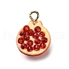 Brass Acrylic Pendants OACR-R006-04G-04-1