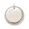 Brass Micro Pave Clear Cubic Zirconia Pendants ZIRC-L091-072P-1