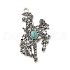 Retro Alloy Big Pendants TIBEP-L020-06AS-1
