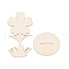 DIY Unfinished Wood Flowers Cutout WOOD-P017-05-3