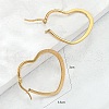Fashionable Stainless Steel Heart Hoop Earrings SI0307-4