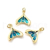 Brass Enamel Charms KK-F899-07G-1
