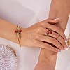 Rose Alloy Enamel Cuff Bangle & Cuff Rings Sets FS-WGBA561-01-2